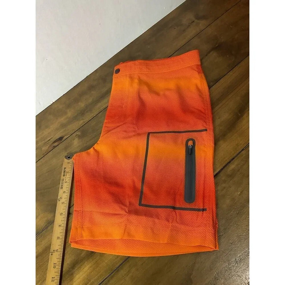 Mack Weldon Swim Trunks Mens 35-36 Orange Ombre Board Shorts Swimwear Stretch - Picture 11 of 11
